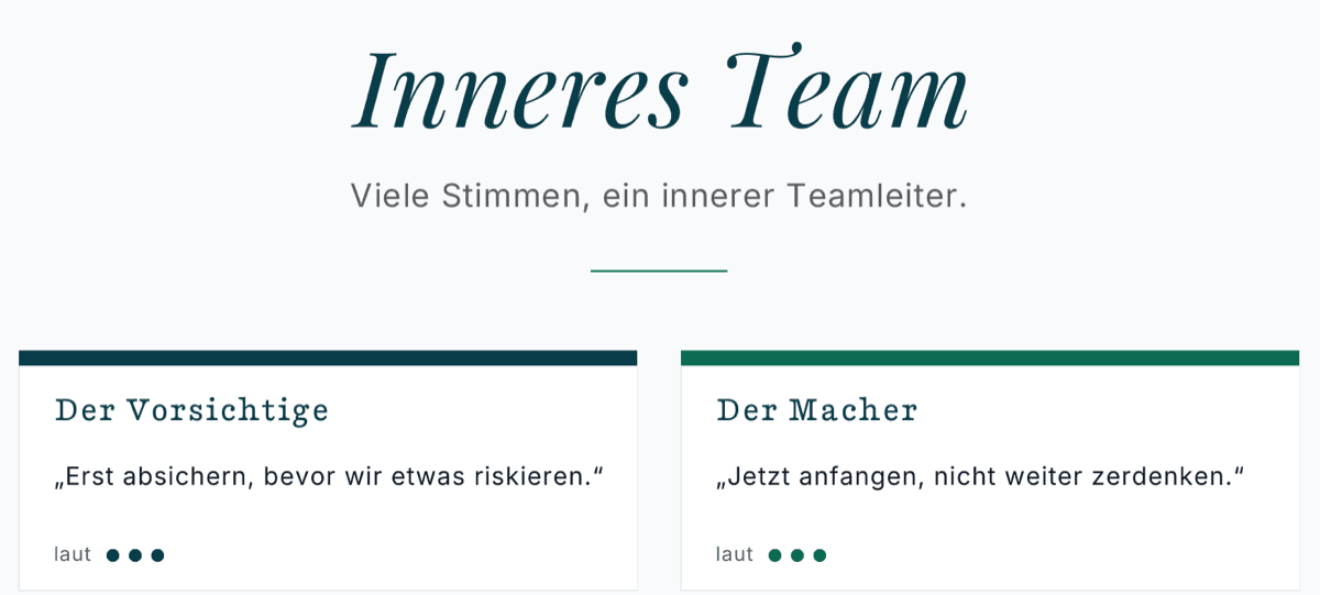 Das Innere Team: viele Stimmen, ein innerer Teamleiter